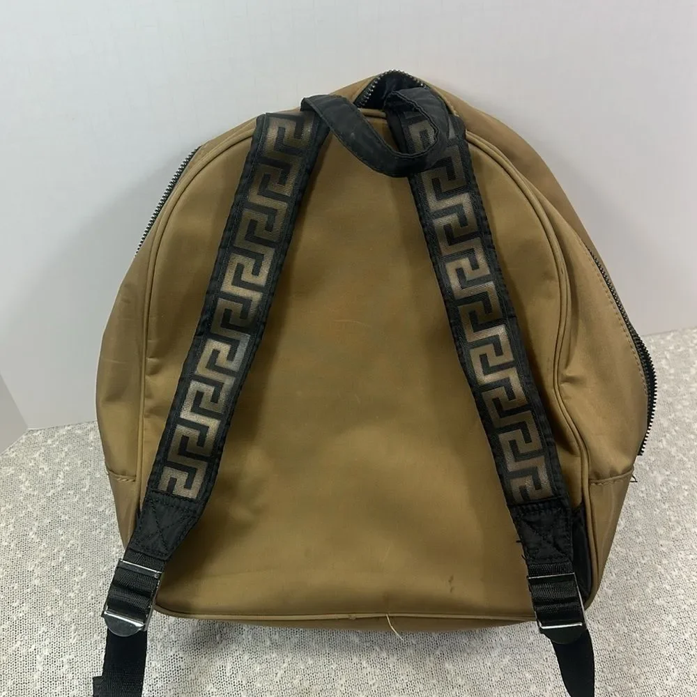 VERSACE Backpack Back Pack Gold Black